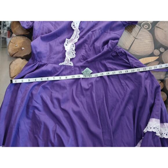 Vintage DeLoris Square Dancing Dress Western Rockabilly Swing Circle Eyelet Lace - Picture 5 of 9